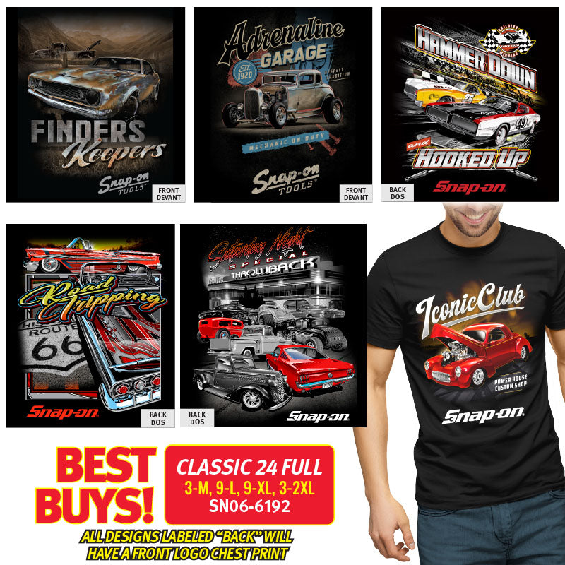 CLASSIC 24 Pack - FULL Sizes - Mixed T-Shirts