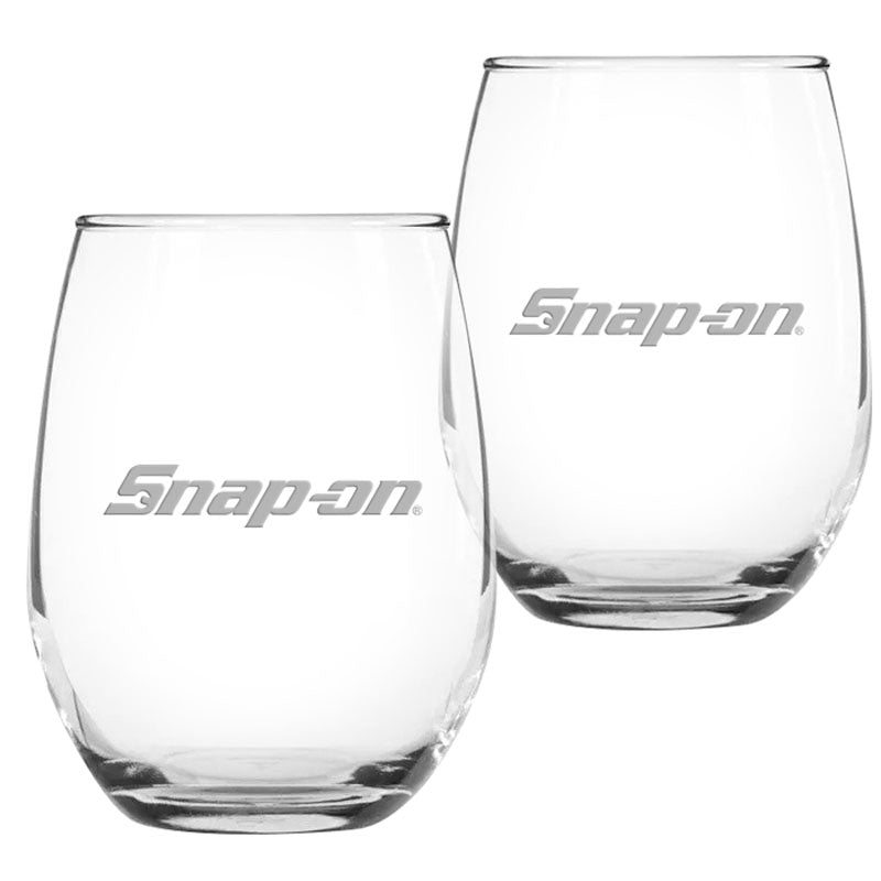 Amberkleurig steelloos glas - 2 stuks