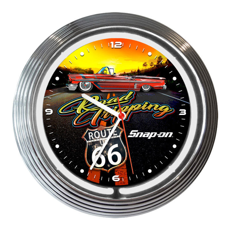 Neon Clock - Road Tripping