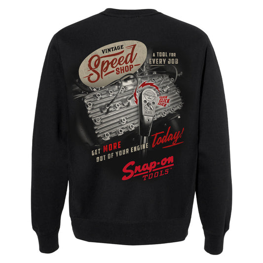 Vintage Speed ​​Shop Fleece mit Rundhalsausschnitt