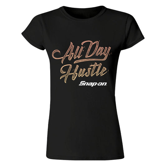 All Day Hustle T-Shirt mit Rundhalsausschnitt für Damen, kurzärmelig